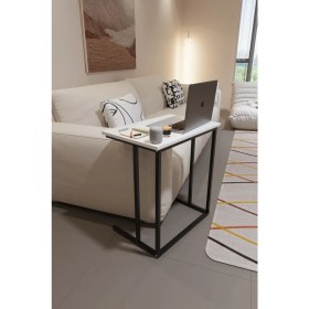 Resim Awox Trend Metal Ayaklı Laptop Sehpası Kahvaltı Masası Çalışma Sehpası Çok Amaçlı Yan Masa 