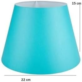 Resim Bohhem Tripod Ve Tek Ayaklı Abajur Için Başlık Mavi Dokuma Kumaş Mavi 