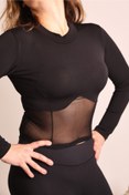 Resim DEPENDANCE Siyah Likralı Crop Bluz 