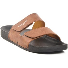 Resim Pierre Cardin Pc-7039 M Büyük Numara Taba Suni Deri Erkek Terlik Taba 