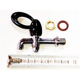 Resim 12x1mm arka diş çevirmeli göstergesiz siyah metal musluk 