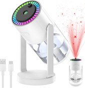 Resim Kensa Yıldız Projektör Hava Nemlendirici Buhar Makinesi Aroma Difüzör LED Işıklı Araç Nemlendirici 