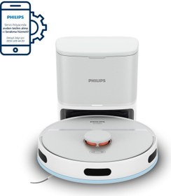 Resim Philips Islak Kuru Moplu İstasyonlu Robot Süpürge, LDS Radar Navigasyon, Beyaz, 