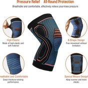 Resim Fastbuy Jeemson Esnek Dizlik - Spor Ve Günlük Kullanım İçin Rahat Destek Mavi, L Çok Renkli Çok Renkli 