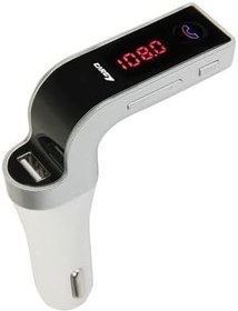 Resim G7 Araba MP3 U disk TF kart müzik çalar Araba FM verici alıcısı 