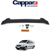 Resim Cappafe Mercedes Vito W639 Ön Kaput Koruyucu Rüzgarlığı 4mm Akrilik (abs) Piano Black 2004-2010 Uyumlu 
