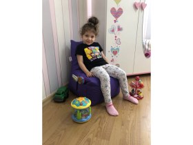 Resim Pufumo Açelya Çocuk Armut Puf Koltuğu ( 1-8 Yaş ) 