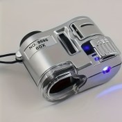 Resim 60X Büyük Güç Mini Cep Mikroskobu LED ve UV Işığı ile - Mücevherciler ve Para Tespiti için Taşınabilir El Mikroskopu - Geliştirilmiş Görünürlüğe Sahip Kompakt Büyüteç 