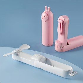 Resim Kompakt Mini Fan - USB-C ile Şarj Edilebilir, Seyahat, Açık Hava Aktiviteleri veya Ofis Kullanımı için İdeal, Mükemmel Unisex Hediye 