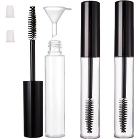 Resim 0.34oz Boş Maskara Tüpü Göz Farı Seti ile - Mini Funneller ve Sızdırmazlık Stoppers ile Premium Göz Farı Krem Konteyneri, ABS Plastik, Tüm Cilt Tipleri için Mükemmel, Maskara Wand Se 