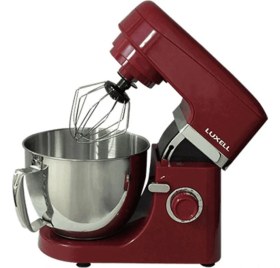 Resim Luxell LXSM-02 4,3 Lt 1000W 8 Kademeli Hız Ayarlı Bordo Hamur Yoğurma Makinesi – Güçlü Motor ve Kolay Kullanım 