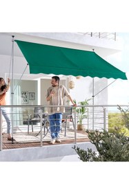 Resim Moli Teleskopik Balkon Tentesi , Gölgelik Yeşil 300x130 cm 