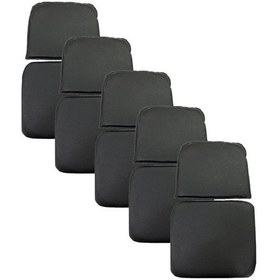 Resim Knsz minder seti 5 li zng&mğr&uslu syh suni deri tel bar sandalyesi oturma ve sırt minderi set 