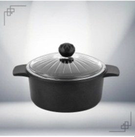 Resim Kristal İkili Derin Tencere 20 - 24 Cm Siyah 