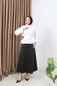Resim CNG MODA Tesettür Kuşaklı Gömlek 
