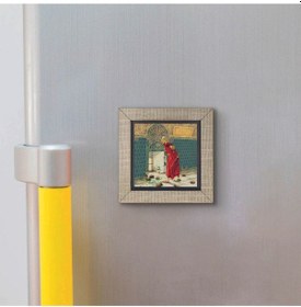 Resim Kaplumbağa Terbiyecisi Replika Baskılı Mdf Magnet 7x7 309 