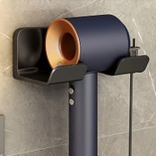 Resim 1 adet Duvar Montajlı Saç Kurutma Makinesi Tutucu, Matkap Deliği Olmadan Banyo Rafı, Plastik Saç Kurutma Makinesi Tutacağı, Banyo Düzenleyici, Banyo Aksesuarları, Banyo Depolama ve Düzenleyici 