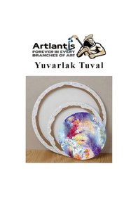 Resim Yuvarlak Tuval 30x30 Cm 1 Adet Arkadan Zımbalı Astarlı Resim Tuvali Akrilik Boya Yağlı Boya 