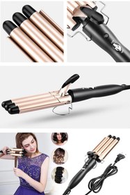 Resim CİYU TİCARET Profesyonel Seramik Su Dalgası Seramik Wag Maşa Saç Şekillendirici Wag Maşa 