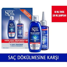 Resim Natur Vital Hair Loss Treatment Tonik 60ml+100ml Şampuan Yağlı 