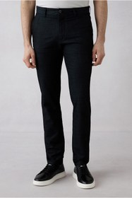 Resim Kiğılı Regular Fit Standart Kesim Desenli Yandan Cep Kanvas / Chino Pantolon 