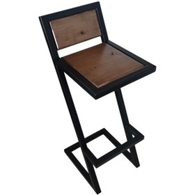 Resim Metal Bar Taburesi Açık İskelet 