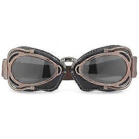 Resim Retro Vintage Pilot Motosiklet Kruvazörü Scooter Biker Gözlükleri 