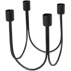 Resim Suntek Magideal Metal Şamdan Şamdanlar Oturma Odası Ev Şömine Siyah 