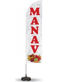 Resim Manav Yönlendirme Ve Tanıtım Yelken Bayragı 
