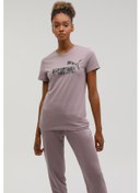Resim Puma Bppo-000182 Blank Base - Mor Kadın Kısa Kol T-shirt 000000000101385160 