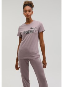 Resim Puma Bppo-000182 Blank Base - Mor Kadın Kısa Kol T-shirt 000000000101385160 