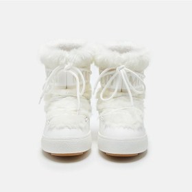 Resim Bot Kar Kadın 80d2450130-a001 Moon Boot Ltrack Faux Fur White Beyaz 