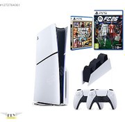 Resim Playstation 5 Slim +2.kol Dualsense +Şarj istasyonu + FC26 +GTA 
