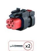 Resim TE Connectivity Erkek Konnektör 2 Pin Kablosuz 