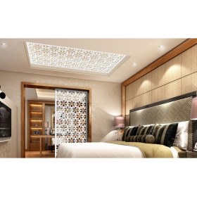 Resim Liar Ahşap Seperatör (Paravan) - KSP-23 - (10 mm) - (69 cm x 139 cm) - (Beyaz) 