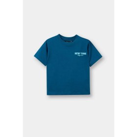 Resim DeFacto Regular Fit Slogan Desenli Kısa Kollu Tişört Erkek Bebek D7910A526SM 