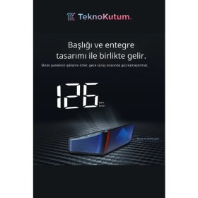 Resim teknokutum Hud Ekran Araba Projektör Hız Göstergesi Kadran 