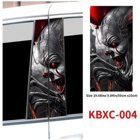 Resim Korku Palyaço Araba Çıkartma Otomobil B Sütun Su Geçirmez Güneş Koruyucu Dekorasyon Kapağı 004 2pcs 1 Piece Set 