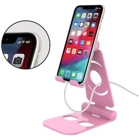 Resim Masaüstü Telefon Tutucu Stand Katlanabilir Mobil Stand Pembe 519056414 