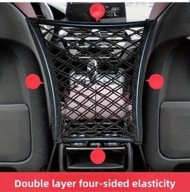 Resim Hightower 4 Taraflı Esnek Kenarlı Araç Konsolu File Organizer Çantası Dayanıklı Nylon Saklama 