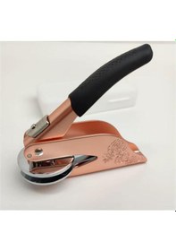 Resim Soğuk Mühür Kabartma Damga Çelik Baskı Presi Lastik Sap Rosegold Karışık 