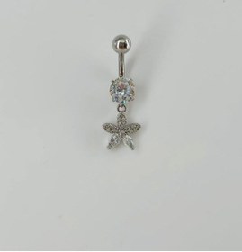 Resim Çiçek Detaylı Göbek Piercing Diğer 94709849 