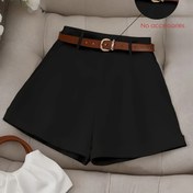 Resim Yüksek bel, bol kesim, polyester kumaş, günlük kullanım ve tatil için uygun yüksek kalçalı şort 