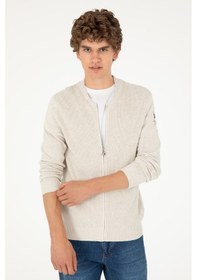 Resim U.s. Polo Assn. Erkek Taş Melanj Hırka Triko 50293528-vr225 Taş Melanj 
