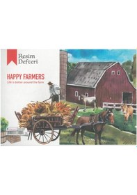Resim Sim 25x35 Spiralli Karton Kapak 15 Yaprak Resim Defteri Çiftlik 