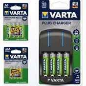 Resim Varta Plug Şarj Cihazı + 2 800 Mah AAA Pil + 2600 Mah AA Pil 