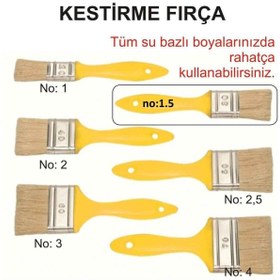 Resim ATLI FIRÇA Kestirme Fırça No=1.5-1.kalite-su Bazlı Boyalarda Kullanabilirsiniz-tüy Dökmez-damlatmaz-kaliteli 