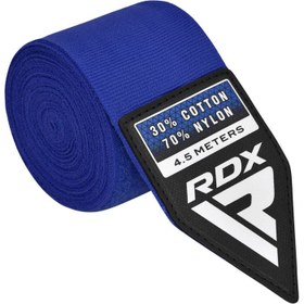 Resim RDX Plus Boks El Bandajı Mavi 4.5 Metre Profesyonel Bilek ve El Destek Bandajı 