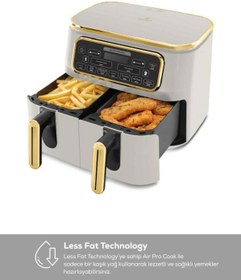 Resim Karaca Air Pro Cook Duo Tandır XXXL 4+4 Litre 8 Kişilik Stargold Airfryer 