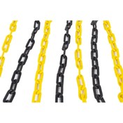 Resim Üstün 8 Mm Plastik Trafik Zinciri(SARI -SİYAH)(25 METRE) 
